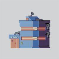 Pixel art illustration Lab. Pixelated Laboratorium. Lab Laboratorium Building pixelated for the pixel art game and icon for website and game. old school retro. vector