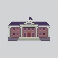 Pixel art illustration Library. Pixelated Library. Library Building pixelated for the pixel art game and icon for website and game. old school retro. vector