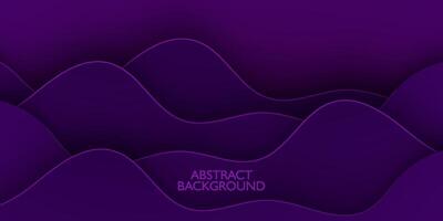 Modern abstract dark purple background with wave pattern and shadow. Realistic 3d wave background. Eps10 vector