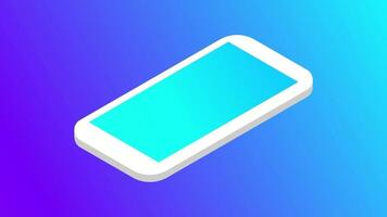 Isometric Smartphone on Gradient Background video