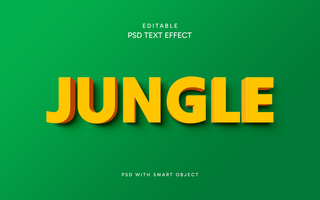 djungel text effekt psd