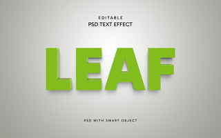 blad 3d tekst stijl effect psd