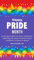 A colorful poster for Happy Pride Month psd