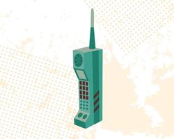 Telephone retro style illustration. Nostalgia concept. vector