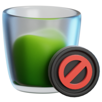 NO DRINK 3d Illustration for web, app, infographic, etc png