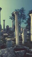ancient roman ruins with broken statues video
