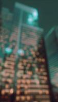 abstrakt oskärpa och oskärpa stadsbilden i skymningen för bakgrund video