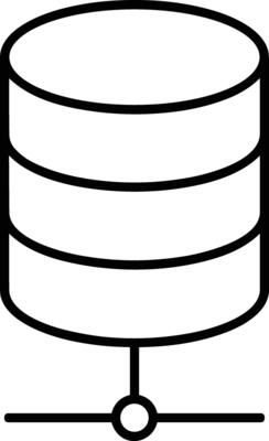 Storage data icon symbol image for database illustration