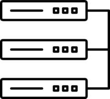 almacenamiento datos icono símbolo imagen para base de datos ilustración vector