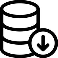 almacenamiento datos icono símbolo imagen para base de datos ilustración vector