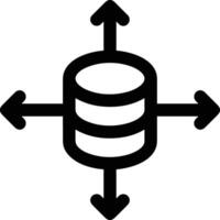 almacenamiento datos icono símbolo imagen para base de datos ilustración vector