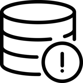 almacenamiento datos icono símbolo imagen para base de datos ilustración vector