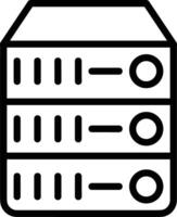 almacenamiento datos icono símbolo imagen para base de datos ilustración vector