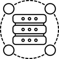 Storage data icon symbol image for database illustration vector