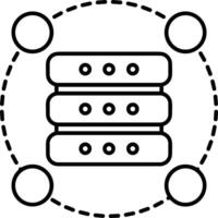 almacenamiento datos icono símbolo imagen para base de datos ilustración vector