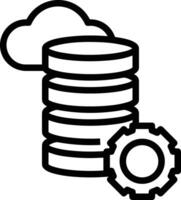 Storage data icon symbol image for database illustration vector