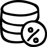 Storage data icon symbol image for database illustration vector