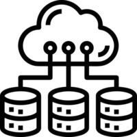 Storage data icon symbol image for database illustration vector