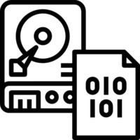 almacenamiento datos icono símbolo imagen para base de datos ilustración vector