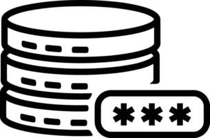 Storage data icon symbol image for database illustration vector