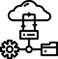 almacenamiento datos icono símbolo imagen para base de datos ilustración vector