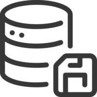 Storage data icon symbol image for database illustration vector