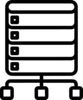 almacenamiento datos icono símbolo imagen para base de datos ilustración vector