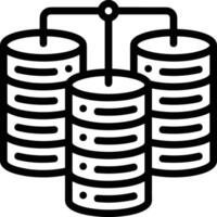 Storage data icon symbol image for database illustration vector