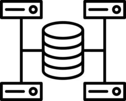 almacenamiento datos icono símbolo imagen para base de datos ilustración vector