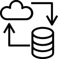 Storage data icon symbol image for database illustration vector