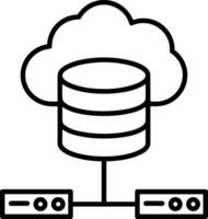 almacenamiento datos icono símbolo imagen para base de datos ilustración vector