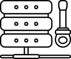 Storage data icon symbol image for database illustration vector