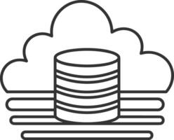 Storage data icon symbol image for database illustration vector