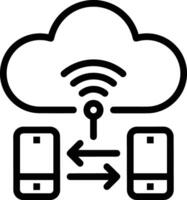Storage data icon symbol image for database illustration vector