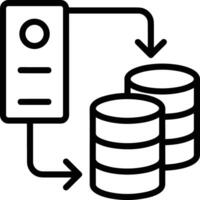 almacenamiento datos icono símbolo imagen para base de datos ilustración vector