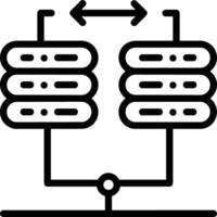 almacenamiento datos icono símbolo imagen para base de datos ilustración vector