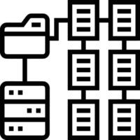 almacenamiento datos icono símbolo imagen para base de datos ilustración vector