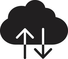 Cloud icon symbol image. Illustration of the hosting storage vector