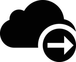 Cloud icon symbol image. Illustration of the hosting storage vector