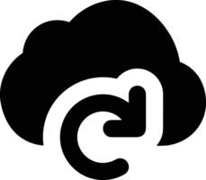 Cloud icon symbol image. Illustration of the hosting storage vector