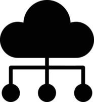 Cloud icon symbol image. Illustration of the hosting storage vector