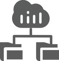 Cloud icon symbol image. Illustration of the hosting storage vector