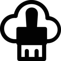 Cloud icon symbol image. Illustration of the hosting storage vector