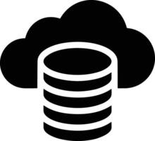 Cloud icon symbol image. Illustration of the hosting storage vector