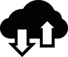 Cloud icon symbol image. Illustration of the hosting storage vector