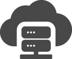 Cloud icon symbol image. Illustration of the hosting storage vector