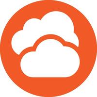 Cloud icon symbol image. Illustration of the hosting storage vector