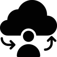 Cloud icon symbol image. Illustration of the hosting storage vector