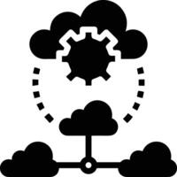 Cloud icon symbol image. Illustration of the hosting storage vector