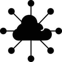 Cloud icon symbol image. Illustration of the hosting storage vector